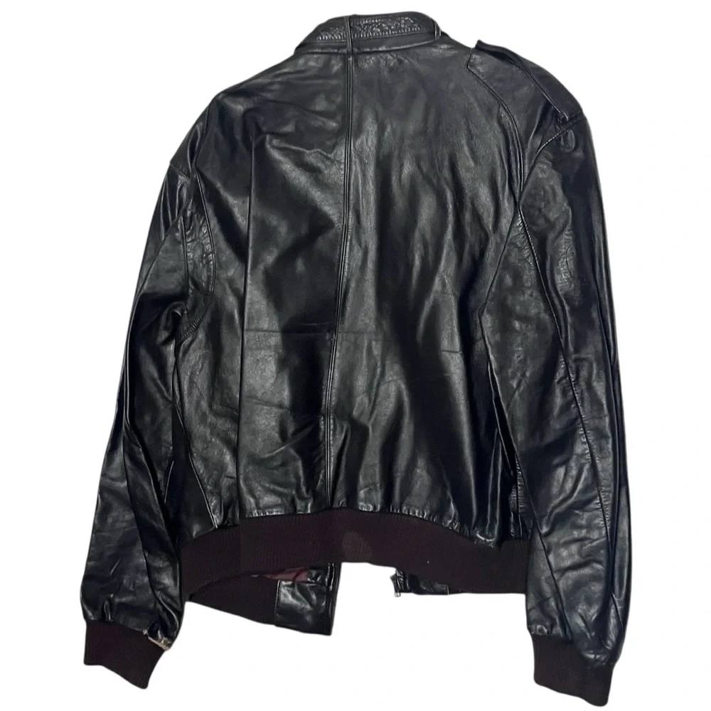 Vintage Members Only leather bomber jacket 46 XL‎